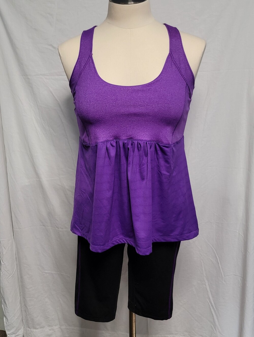 Old Navy Active Purple Women's Racerback Babydoll Tank Top & Shorts
